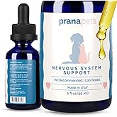 PranaPets Nervous System Support for Dogs and Cats | Herbal Formula Safely Aids in Reducing Nervousness, Involuntary Muscle Movements, Twitching and Helps Support Brain &amp; Nervous System