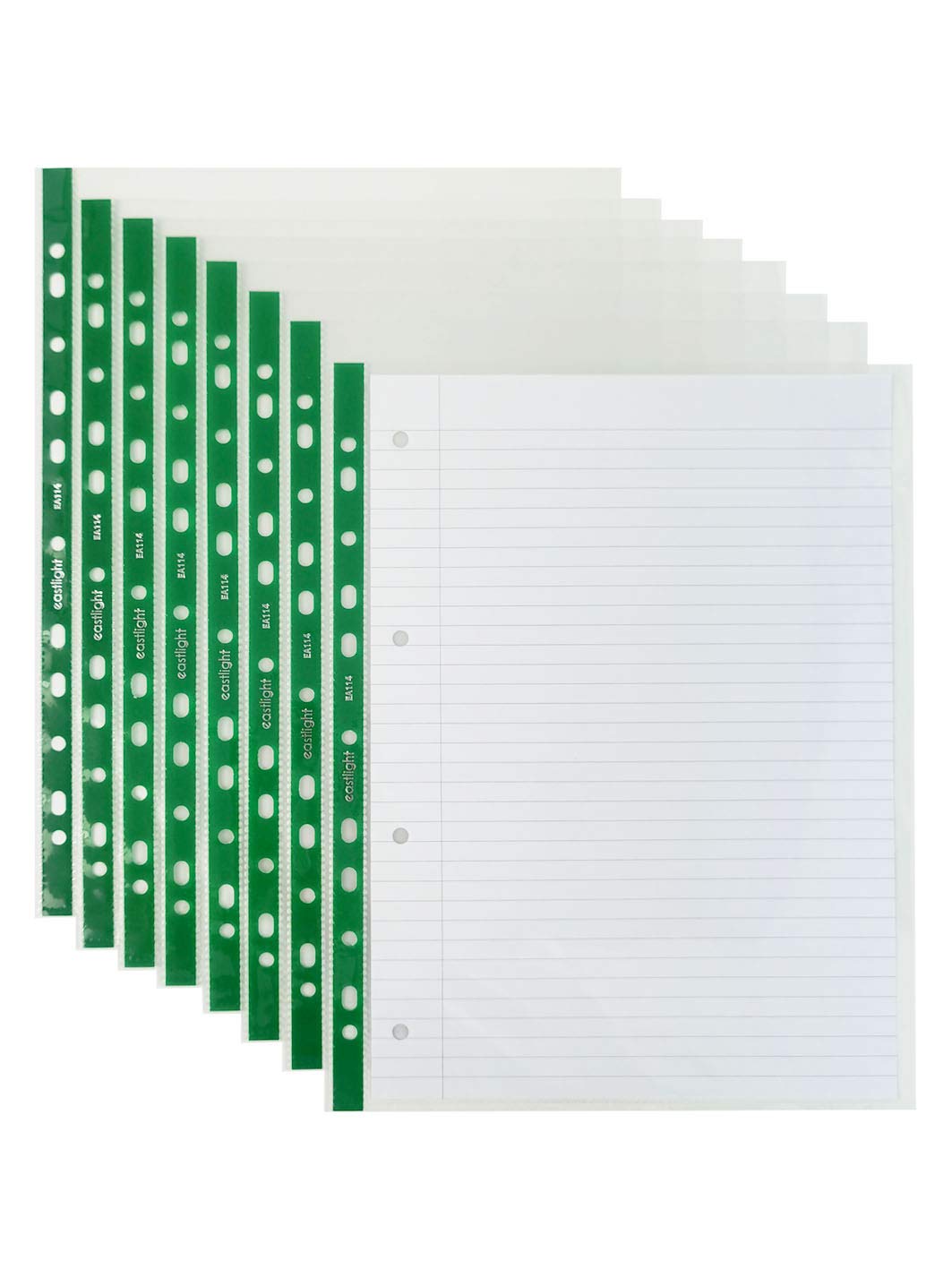 Eastlight Premium A4 Strong Glass Clear Punched Pockets, Box of 100