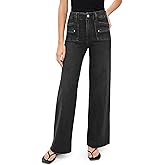PAIGE Women's Anessa Jeans with Welt Patch Pockets + Raw Hem
