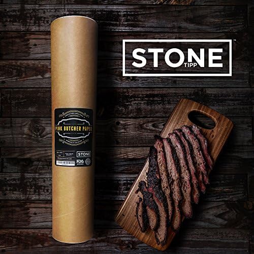 Pink Butcher Paper Roll - (18" x 200') Premium Food Grade FDA Approved Peach Kraft Butcher Paper For Smoking &amp; Serving BBQ Meats &amp; Briskets in Durable &amp; Reclosable Carry Tube