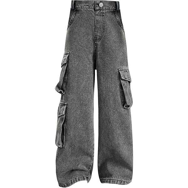 Amazon.com: AIMAOMI Kids Girls Elastic Waist Baggy Jeans