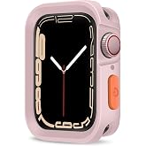 ZZDZZ Rugged Case Compatible with Apple Watch Case 41mm 40mm Series 9/8/7/6/5/4/SE3/2/1, Soft Flexible TPU Shockproof Protect