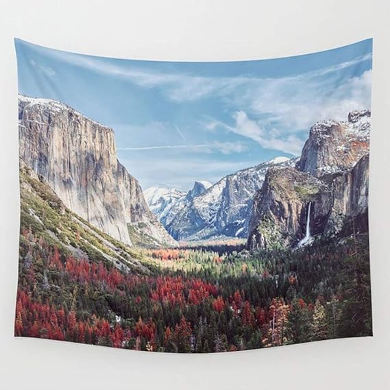 BAOQIN Tapiz Tunnel View Yosemite Valley Wall Tapestry ...