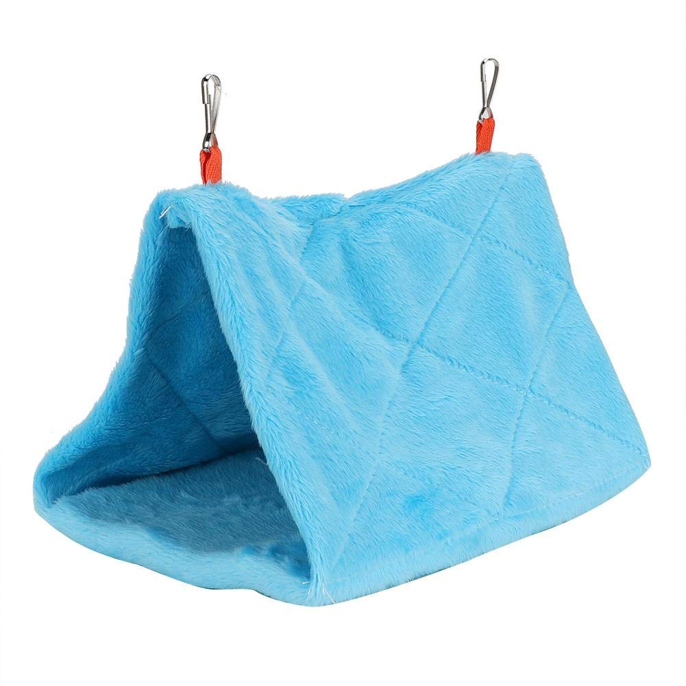 Pet Hammock, Cotton Breathable Hammock Toy Swing Sleeping Bag for Hamsters Rats Squirrels Chinchilla Parrots and Other Small Pets(M-light blue)