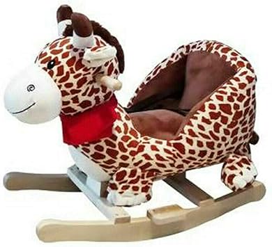 wooden giraffe rocking horse