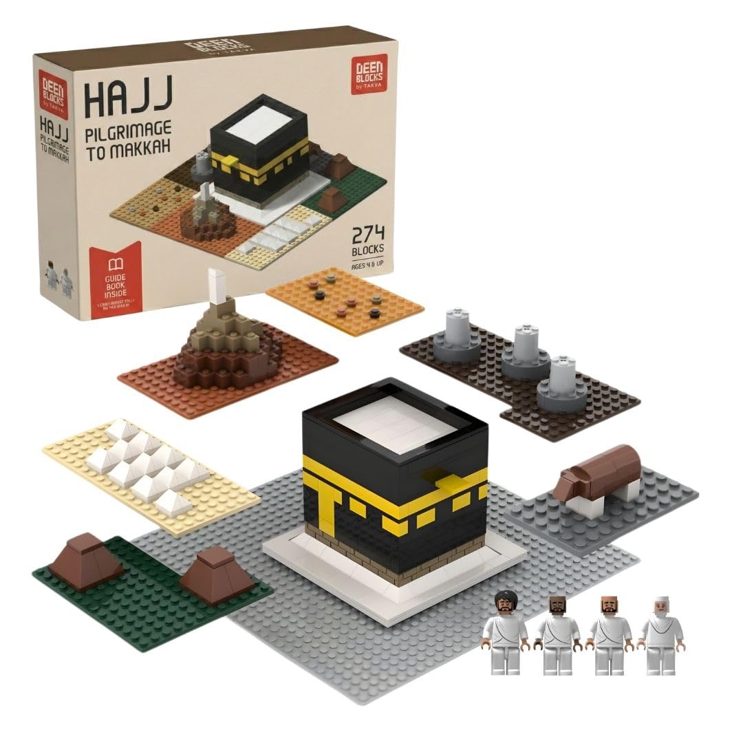 TAKVA DEENBLOCKS HAJJ Pilgrimage to Makkah Building Blocks Ramadan gift, Toy, Hajj Gift, Kaaba bricks,Islamic educational game for adults/families/kids/children