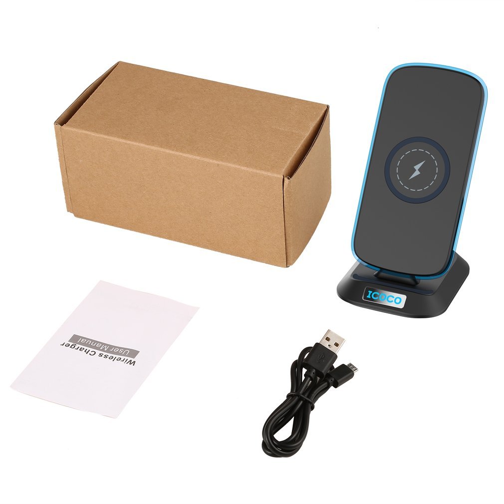 Caricatore Wireless, MIGVELA Caricabatterie Wireless con LED Indicatore per iPhone 8/8Plus/X, Samsung S8/S8 Plus, Note 8, S7 Edge, S6/S6 Edge, Lumia 950 (Nero)