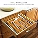 Kealive Bamboo Drawer Organizer, Expandable Kitchen Utensils Drawer Organizer