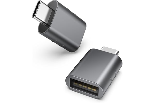 Syntech USB C to USB Adapter Pack of 2 USB C Male to USB3 Female Adapter Compatible with iPhone 17/16/15 Pro Max, iMac, iPad