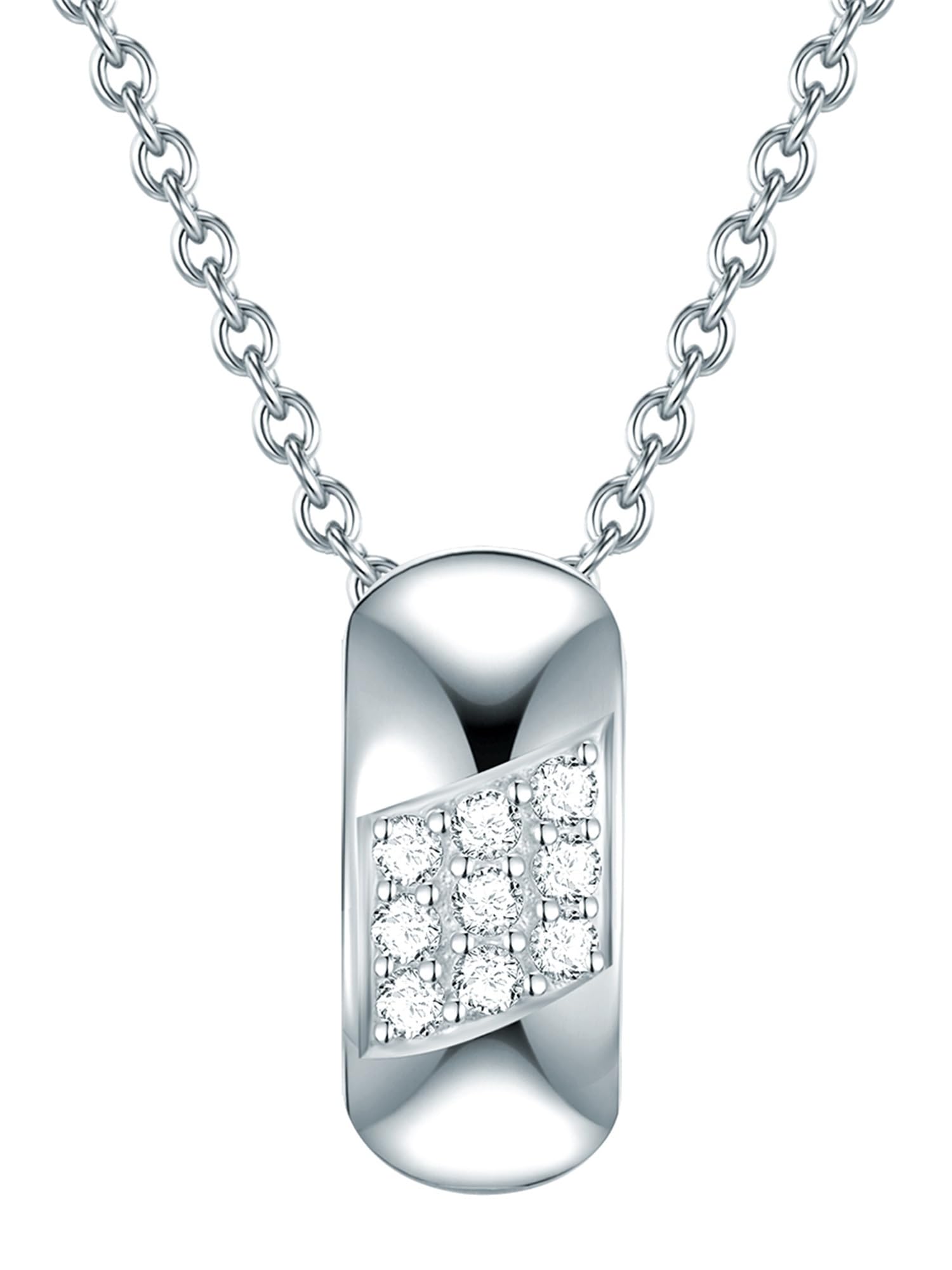 Rafaela Donata Female 925/- Sterling Silver Facetted Zirconia (CZ) Anchor Chain
