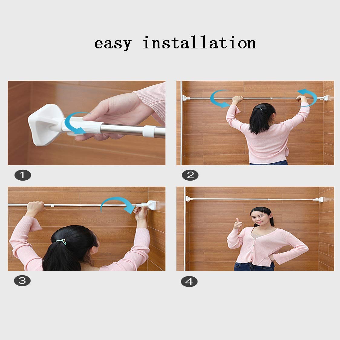 Hxf254362 Shower Curtain Rail Modern Telescopic Shower Curtain