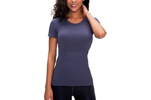 LUYAA Women's Workout Tops Long Sleeve Shirts Yoga Sports Breathable Gym Athletic Top Slim Fit