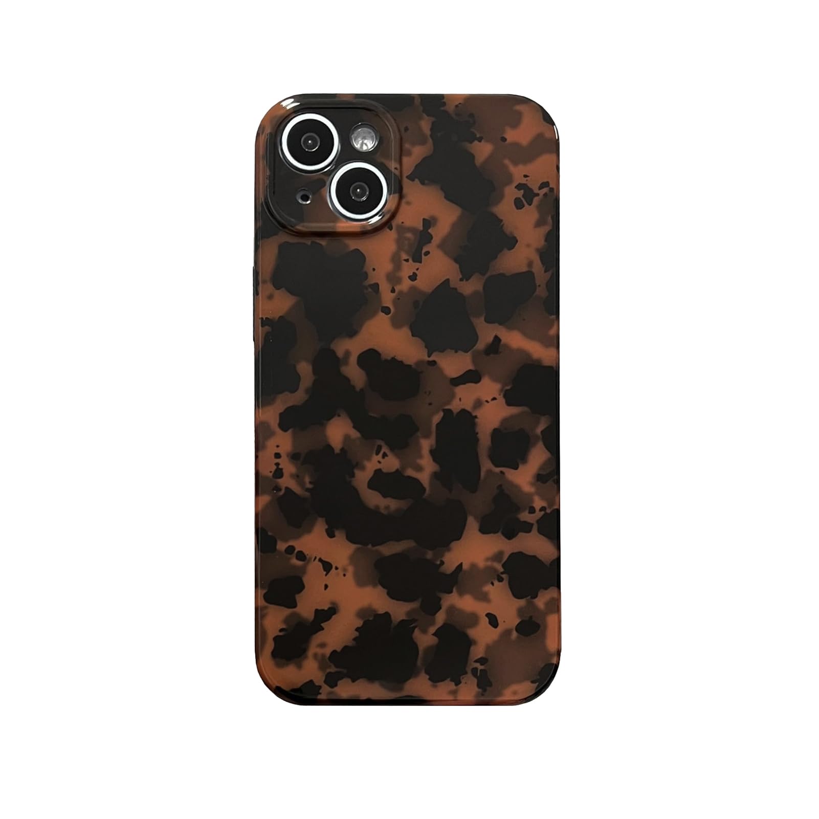 Photo 1 of Tortoise Shell Phone Case Compatible for iPhone 15(NOT Pro) Retro Leopard Cheetah Print Chic Animal Pattern Flexible Soft TPU Protective Cool Girls Amber Brown Phone Cover(for iPhone 15 6.1inches)