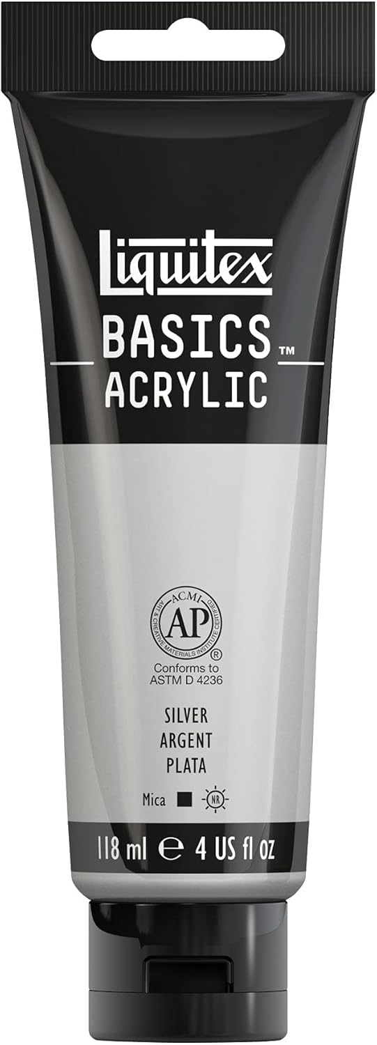 Liquitex Basics Acrylic, 118 ml Tube - Silver, 118 ml (Pack of 1)