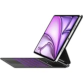 Jibrealg Magic Keyboard for iPad Air 13(M3 2025/M2 2024) & iPad Pro 12.9(6th/5th/4th/3rd Gen), Slim Case with Keyboard, Lightweight Keyboard Case with Multi-Touch Trackpad, 7-Color Backlit,Black