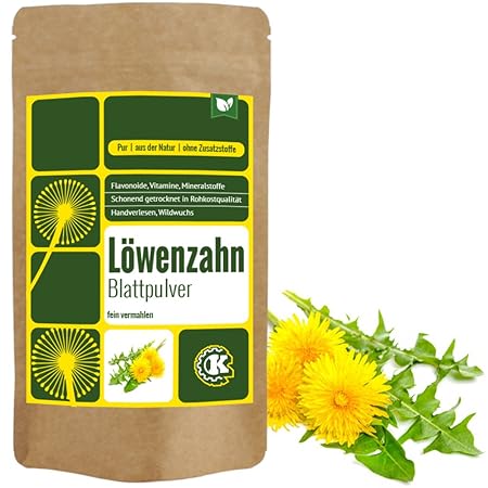 Löwenzahn Pulver Wildwuchs - 100g - die natürliche, nährstoffreiche Komponente für Haut und Verdauung