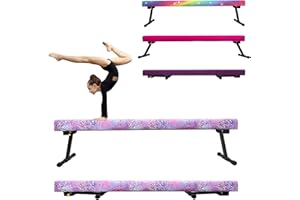 86 York 6ft/8ft Gymnastics Balance Beam, High and Low Floor Beam Gymnastics Equipment for Kids/Adults,Gymnastics Beam for Training,Physical Therapy and Professional Home Training with Legs