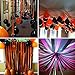 Supla Halloween Party Decoration Supplies Paper Streamers Backdrop Orange Purple Black Halloween Latex Balloons Bulk Twirly Whirlys Hand Inflator Pump for Halloween Festival Holiday
