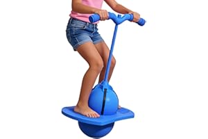 Bouncing Ball with Handle,Exercise Sports Toy - Jumping Stick Balance Board - for Kids Adults Boys Girls Home Living Room Out