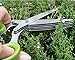 Magikuchen Multi-blade Stainless Steel Herb Scissors with Ergonomic strong Non-Slip Grip Handles, Handly Cleaning Comb and 10 Precision Sharp Blades for easy cutting and mincing satisfaction Green