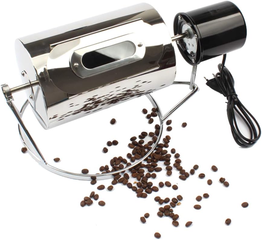 HRRH Coffee Bean Roaster, 110V/220V Household Electric Coffee Roasters 40W Power Stainless Steel Coffee Bean Roasting Machine