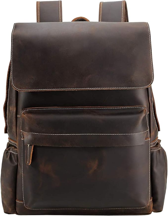 amazon leather laptop backpack