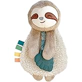 Itzy Ritzy - Itzy Lovey Including Teether - Baby Lovey with Teether, Textured Ribbons & Dangle Arms - Features Crinkle Sound,