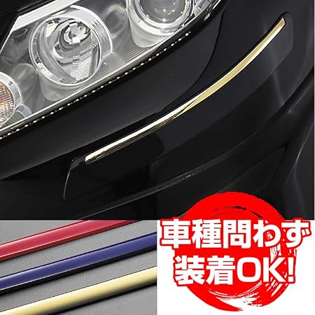 Amazon ドレスアップとキズ防止を両立 バンパーガード ブラック仕上げ メッキモール付属 オプションカラーモール ゴールド セット 車 バイク 車 バイク