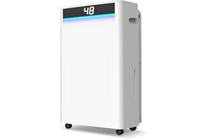 4900 Sq.Ft Dehumidifier, KeepGlad Dehumidifier Max 95 Pint/D, Dehumidifiers for Home with Drain Hose, Smart Compressor with Intelligent Humidistat, Three Modes, for Basement, Bedroom, Bathroom