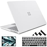 Lepeoac Case for 13.5" Microsoft Surface Laptop 5/4/3 with Metal Palm Rest ONLY 2019-2022 Release Models:1868/1951, Plastic Hard Shell Case with Keyboard Cover & Screen Protector, Matte Clear