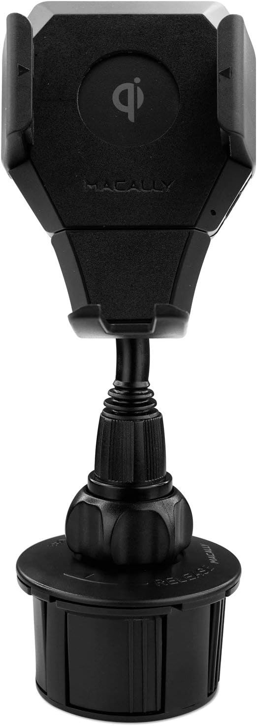 Macally MCUPXLQI Car Cup Holder Mount With 4"/10 cm Long Flexible Neck and Wireless Qi Charger for iPhone XS XR, X - Image 3