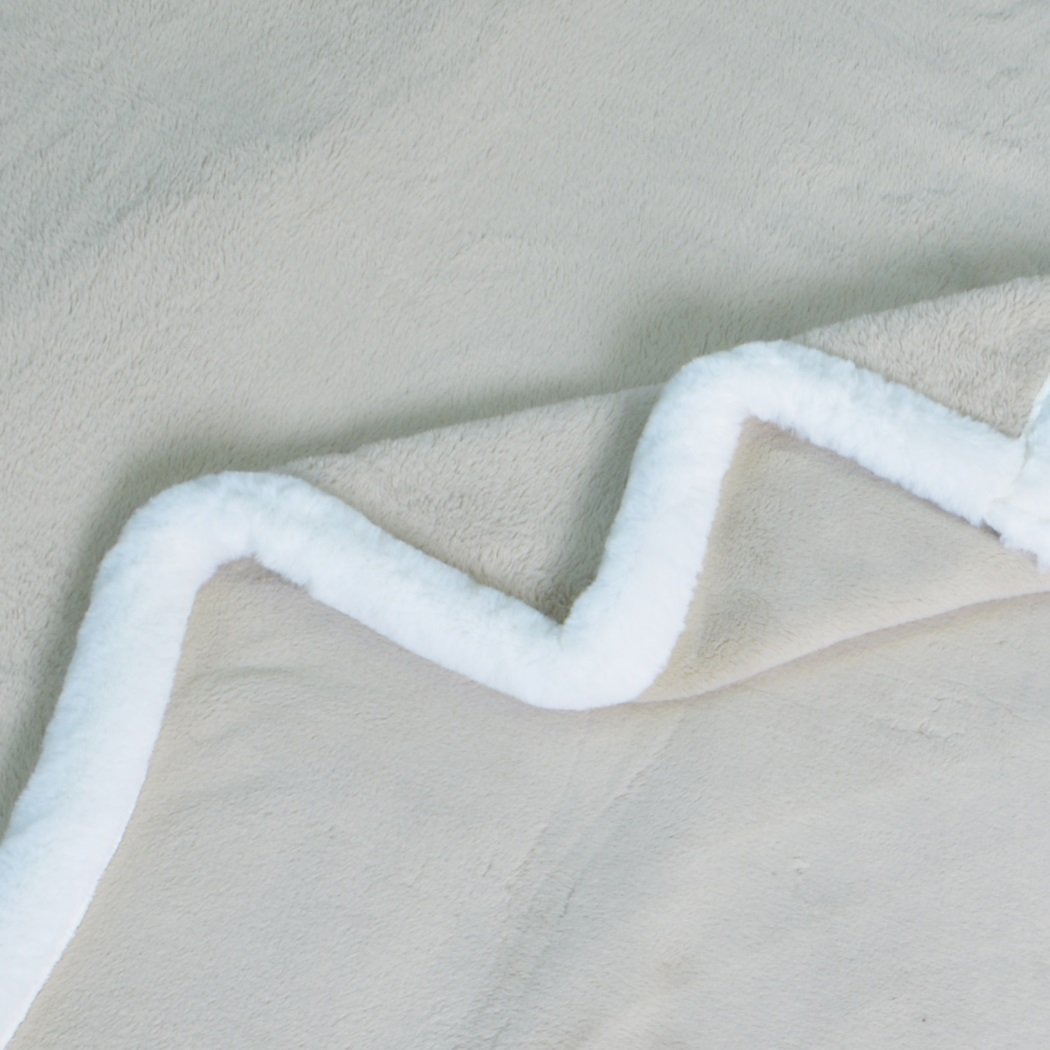 Napa Super Soft Velvet Plush Throw Blanket 50”x 70”, Reversible Fuzzy Solid Blanket, All Season Bed Throw TV Blanket Light Camel