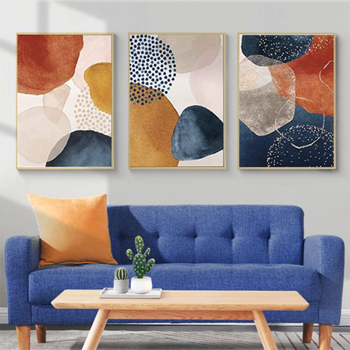 ZFTCN Set of 3 Boho Abstract Linear Drawing Poster for Women Abstract Botanical Leaf Printed Wall Art Unframed (Poster 03, 3pcs, 40x60cm)