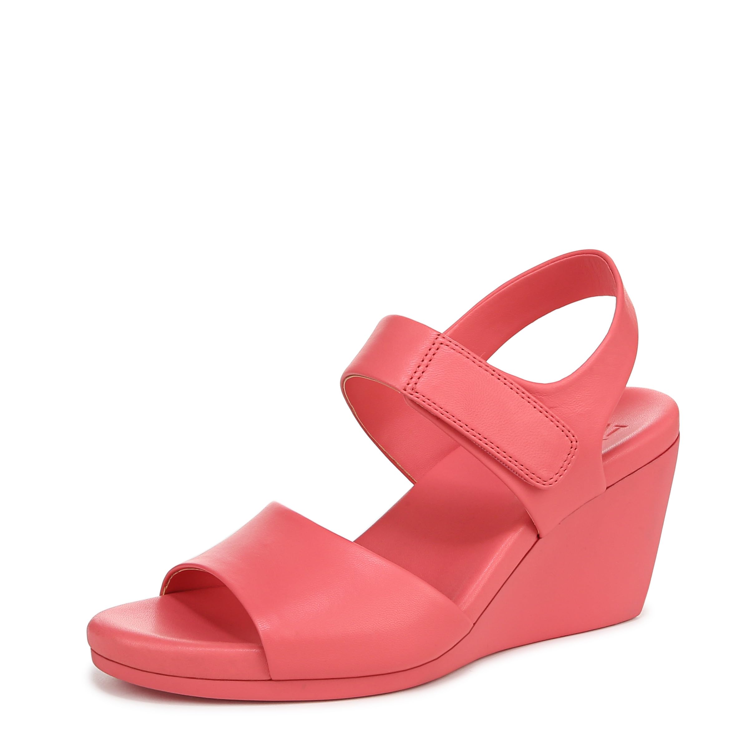 Naturalizer Womens Imani Wedge Sandal Sunset Coral Leather 10 M