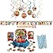 Daniel Tiger's Neighborhood Party Decorations Party Supplies Pack: Straws, Table Decorating Kit, Hanging Swirls, and Banner