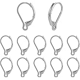 TMMATE 100pcs Silver Filled Leverback Earring Hooks, Hypoallergenic French Dangle Ear Wire Findings for DIY Jewelry Making, Metal Earring Components (Silver)