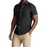 UNTUCKit Short Sleeve Wrinkle Resistant Linen Shirt for Men