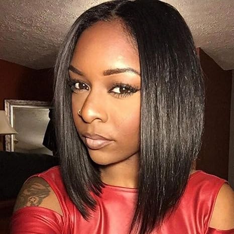 Buy Fashion Women Brazilian Short Straight Bobo Wig Front Hair