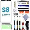 Tpyag Screen Replacement for Samsung Galaxy S8,Replacement Screen for Galaxy S8 Series 5.8 inch,Screen Repair Kit with Waterproof Adhesive(NO OLED & Touch Digitizer)
