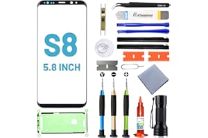 Tpyag Screen Replacement for Samsung Galaxy S8,Replacement Screen for Galaxy S8 Series 5.8 inch,Screen Repair Kit with Waterproof Adhesive(NO OLED & Touch Digitizer)