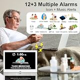 CAZOKASI DST Plug-in Digital Clock with Date Day 12 Alarms Reminder view 4