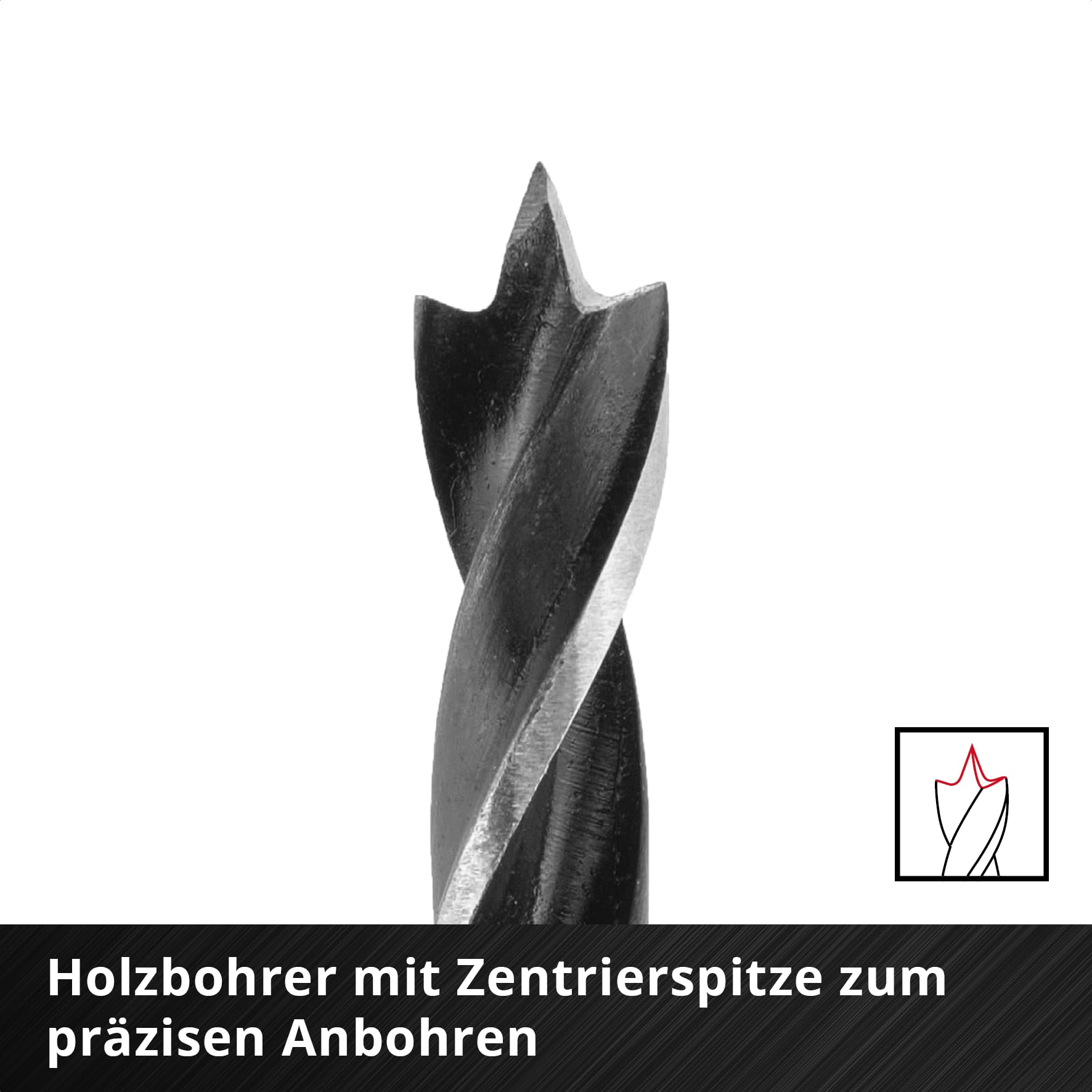 Original Einhell M-CASE 16-tlg. Bohrer-Set (Holzbohrer, Steinbohrer und Metallbohrer mit E 6.3 Schaft für Akkuschrauber und Bohrmaschinen inkl. Aufbewahrungsbox) 6