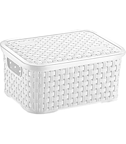 Caixa Organizadora Plástica Plasnew Rattan Nº 1 5,8L 29x20x13cm
