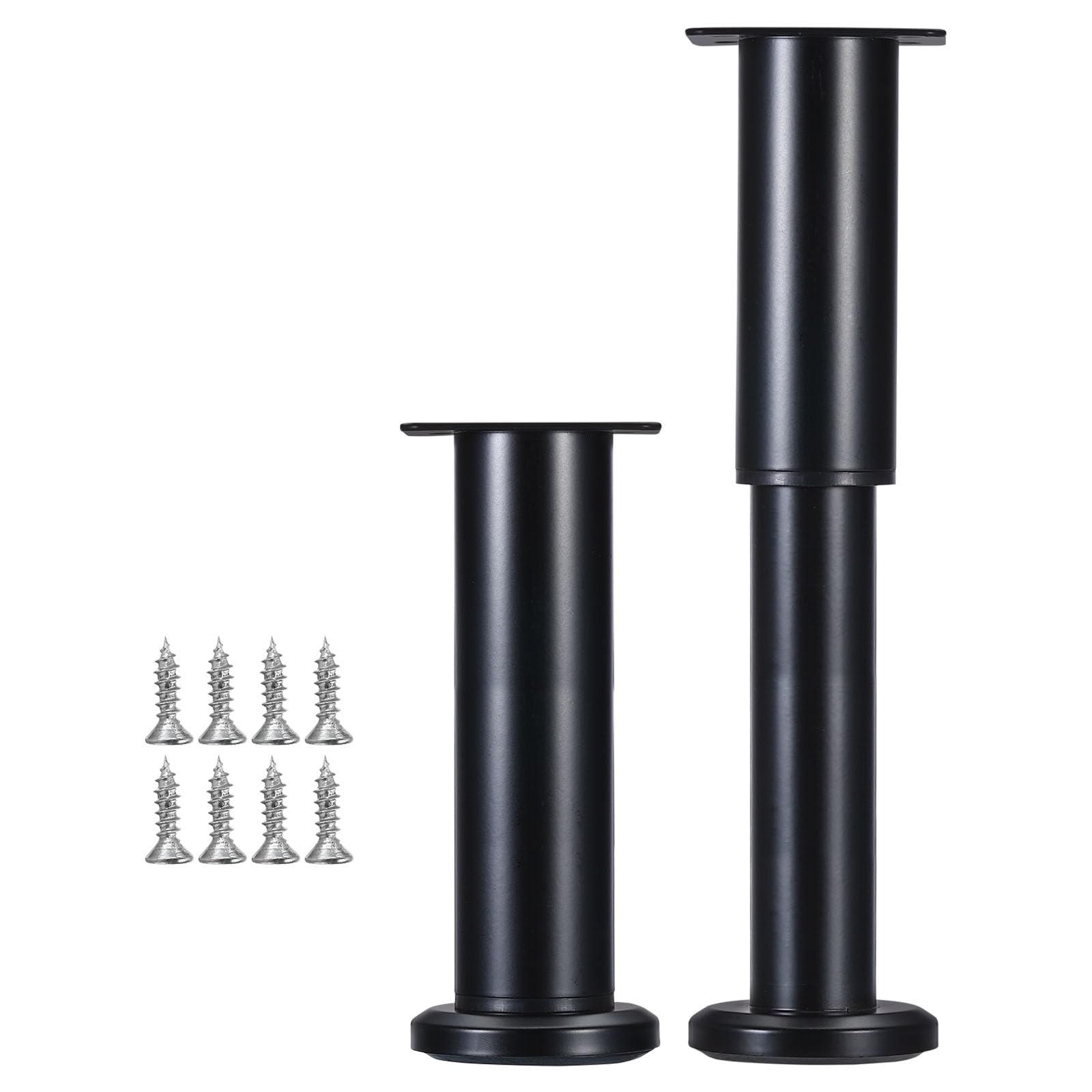 Uxcell Metal Adjustable Furniture Legs, Couch Legs Replacement Support Leg for Sofa/Dresser/Bed/Chair/Coffee Table (10-17inch / 2Pcs) — image 1