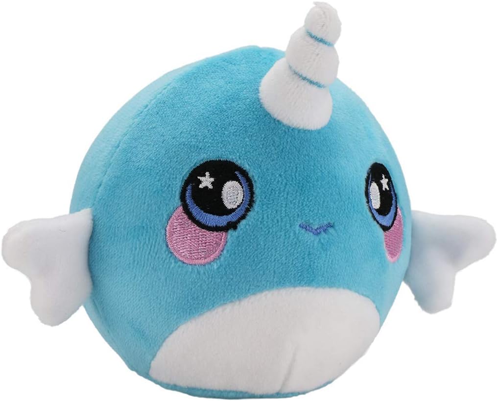 SQUEEZAMALS, Nadia Narwhal 3.5" SuperSquishy Foam Stuffed Animal