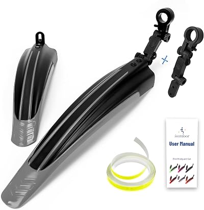 ioutdoor Bike Mudguard Set with 27ft Reflective Tape, Adjustable Fenders