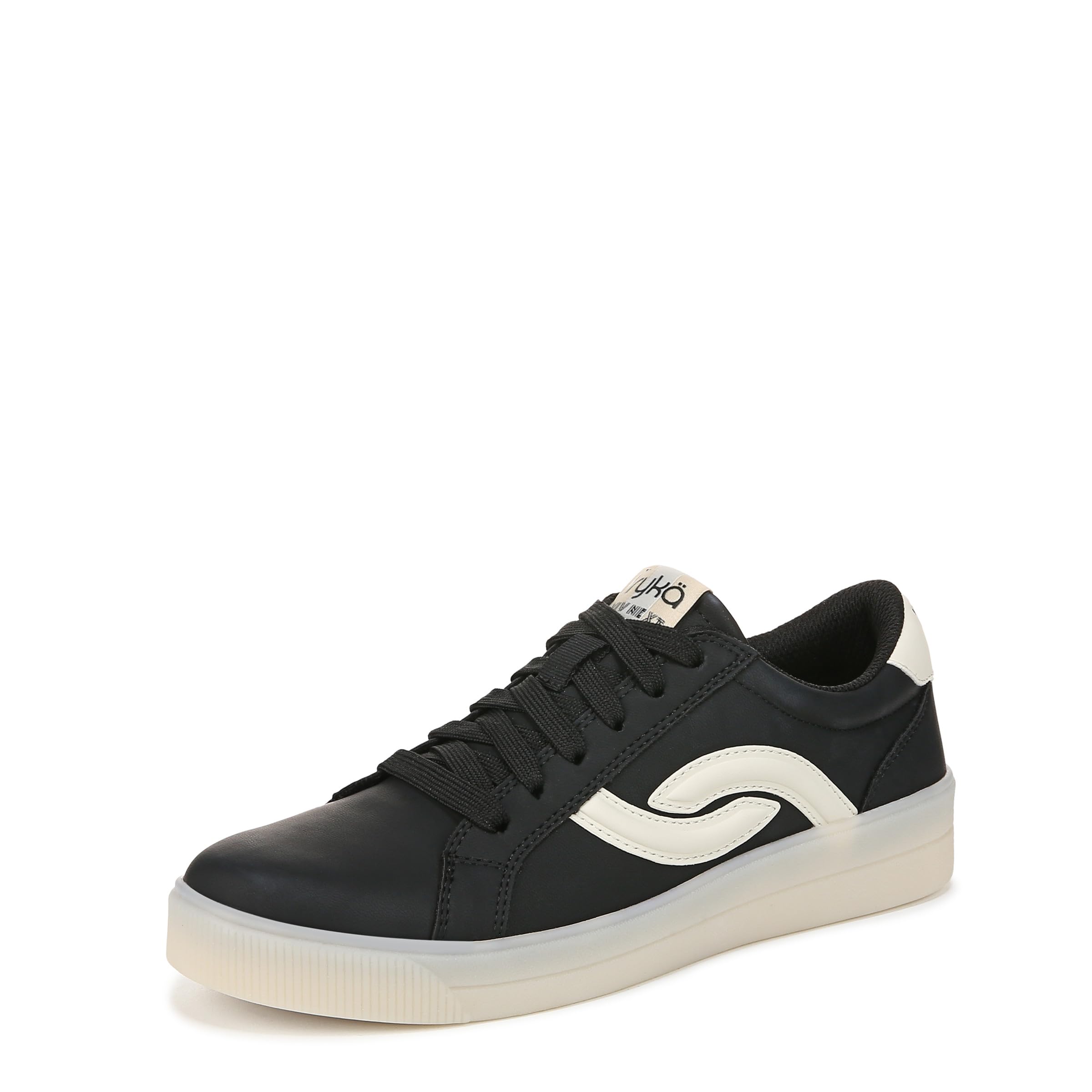 Ryka Womens Viv Next Court Inspired Shoes Black White 9 W