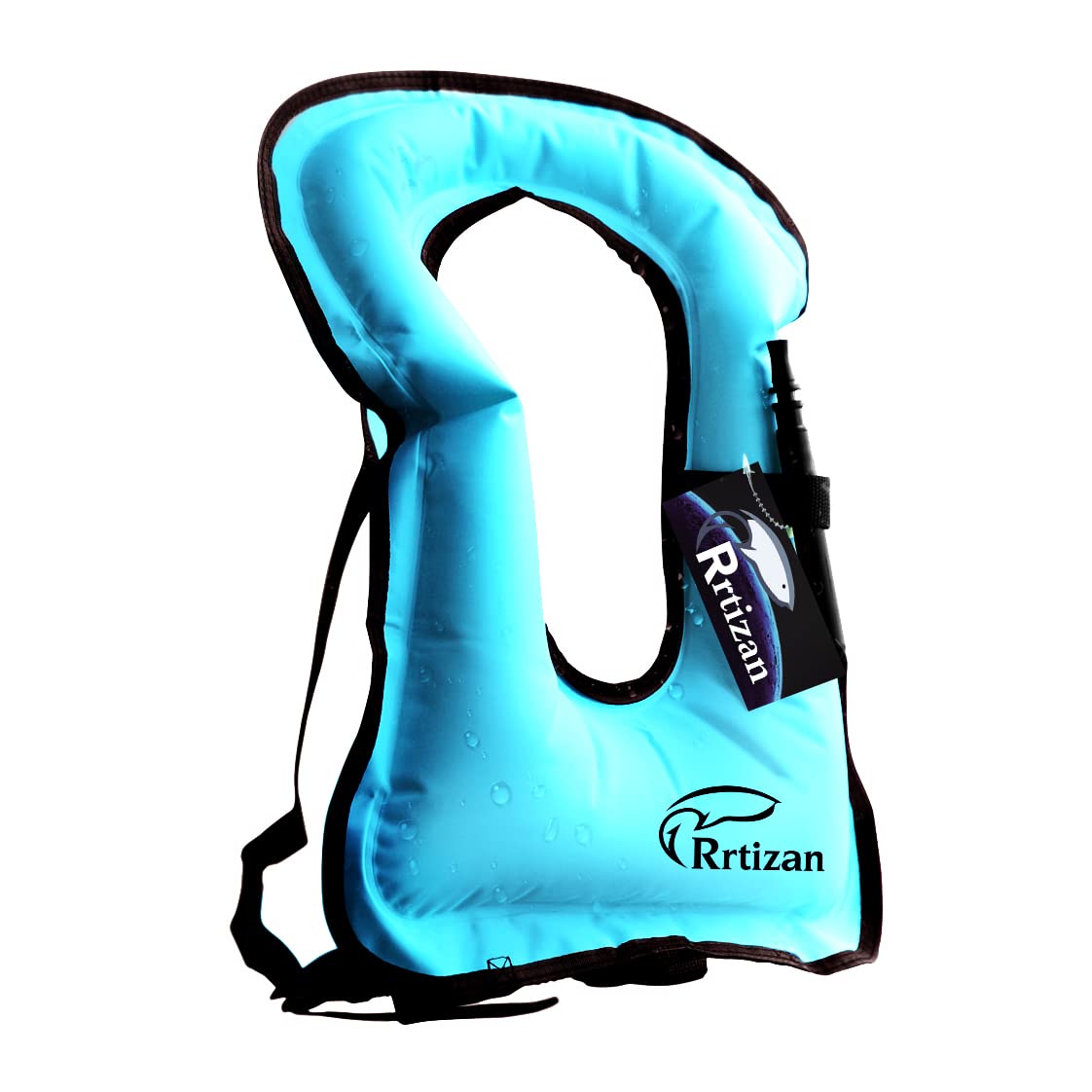 Photo 1 of Rrtizan Snorkel Vest, Adults Portable Inflatable Swim Vest Jackets for Snorkeling Swimming Diving Safety(Blue)