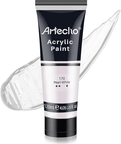 Artecho Pearl White Acrylic Paint 120ml Professional Art Supplies
