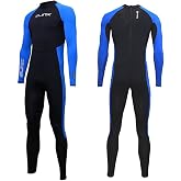 Full Body Dive Wetsuit Sports Skins Rash Guard for Men Women, UV Protection Long Sleeve One Piece Swimwear for Snorkeling Surfing Scuba Diving Swimming Kayaking Sailing Canoeing